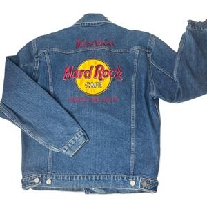 Hard Rock Cafe Denim Jacket 2004 Vintage Y2K MEXICO Size M